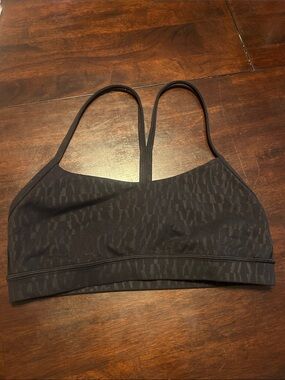lululemon athletica Black Strappy Patterned Sports Bra